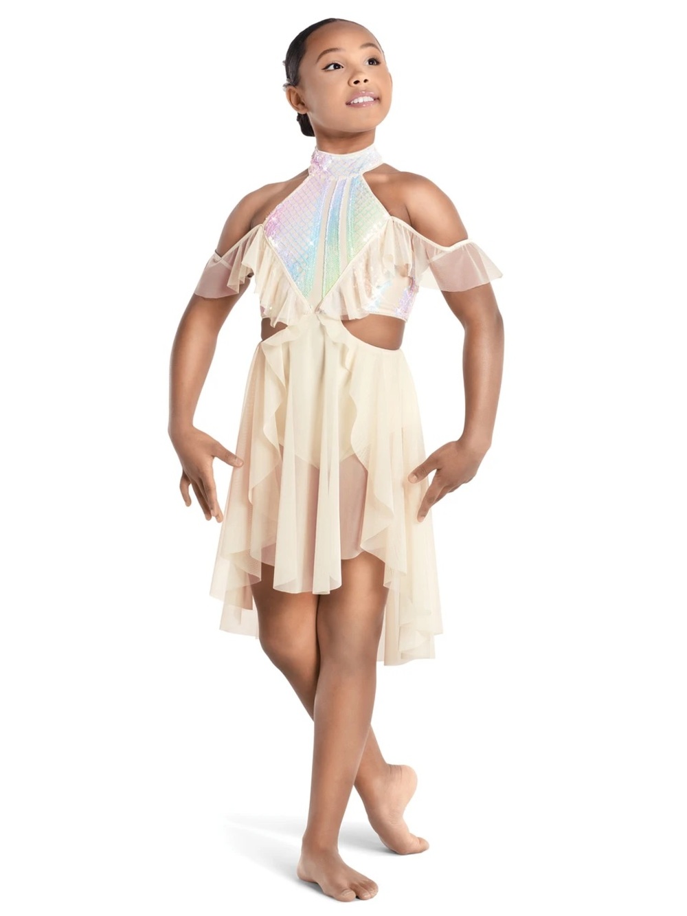 Embellished Halter Lyrical Dance Costume